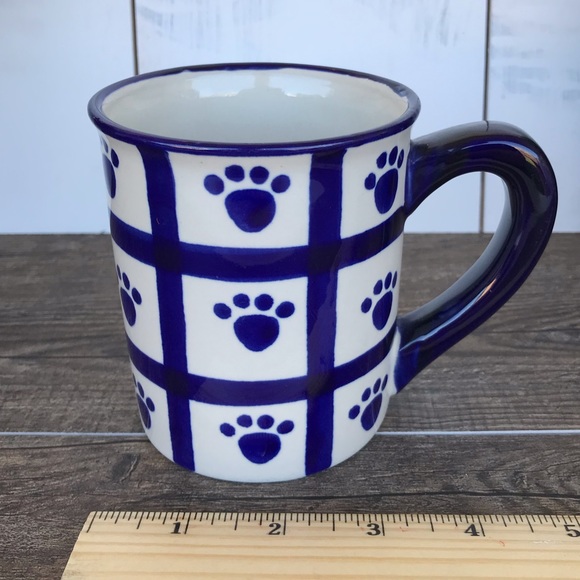 Puppy Paws Blue Mug by Pet Rageous Hand Painted - Picture 8 of 8